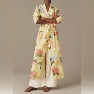 Anthropologie Maeve Sheet Printed Trench-coat NWT!